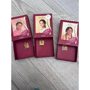 Girls Hallmark American Girl Collection Charm Necklace lot Addy Kaya Josefina